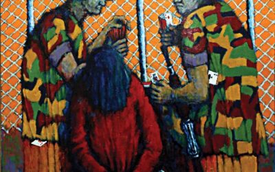 Prisoner with Card playing 30” x 30”